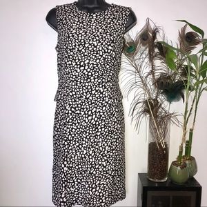 Ann Taylor Black/White Peplum Dress